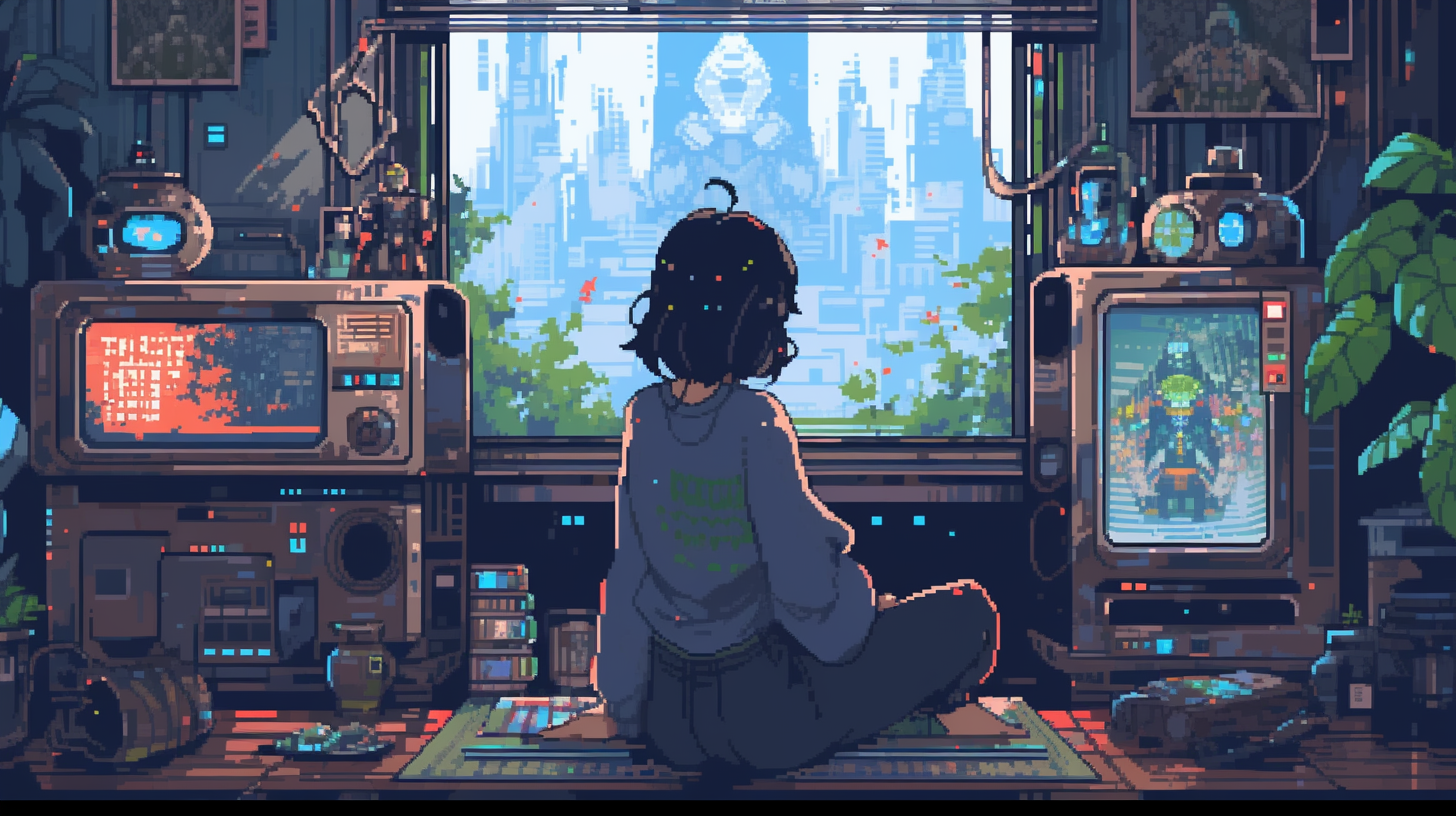 pixelated background image